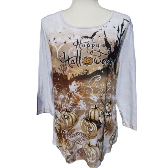 Christopher & Banks Tops - Christopher Banks 3/4 Halloween Tee Size Large